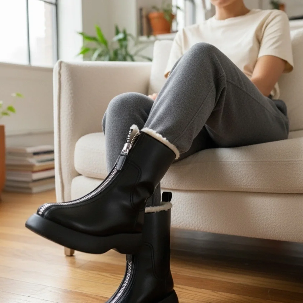 3.1 Phillip Lim Women's Mercer Zip Combat Boots Size 36 US 6